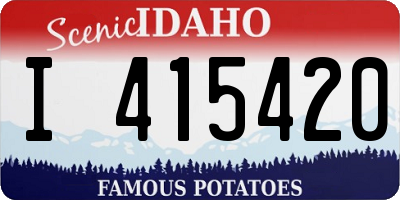 ID license plate I415420