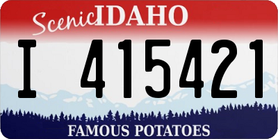 ID license plate I415421