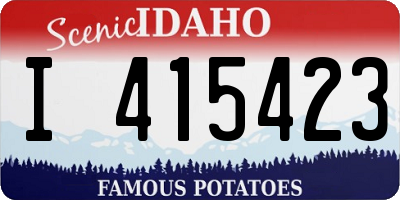ID license plate I415423
