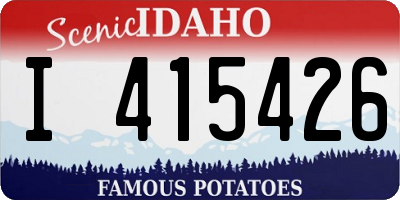 ID license plate I415426
