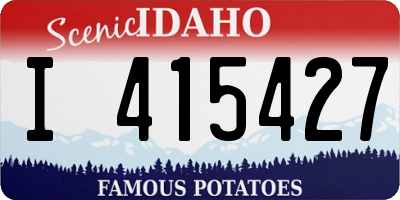 ID license plate I415427