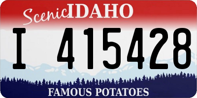 ID license plate I415428