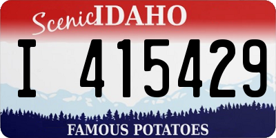 ID license plate I415429