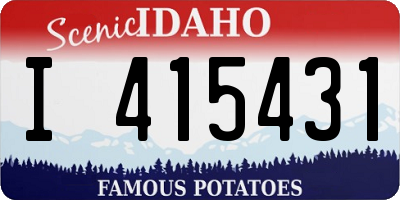 ID license plate I415431