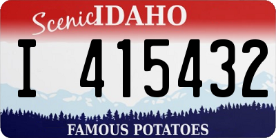 ID license plate I415432