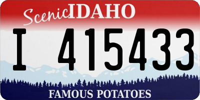 ID license plate I415433