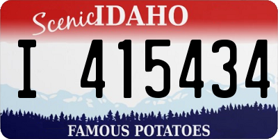 ID license plate I415434