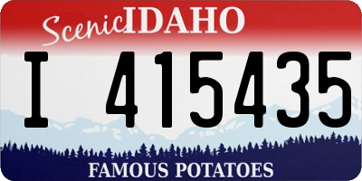 ID license plate I415435