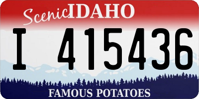 ID license plate I415436
