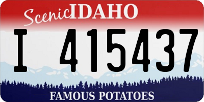 ID license plate I415437