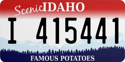 ID license plate I415441