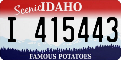 ID license plate I415443