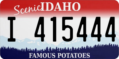 ID license plate I415444
