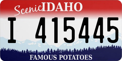 ID license plate I415445