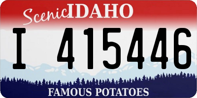 ID license plate I415446