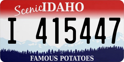 ID license plate I415447
