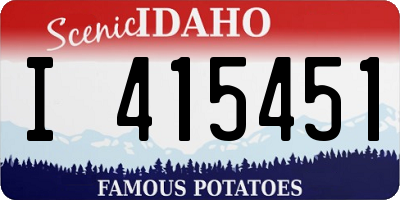 ID license plate I415451