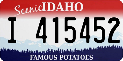 ID license plate I415452