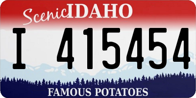 ID license plate I415454