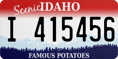 ID license plate I415456