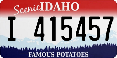 ID license plate I415457