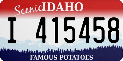 ID license plate I415458