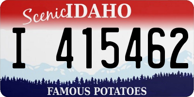ID license plate I415462