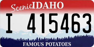 ID license plate I415463