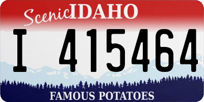 ID license plate I415464