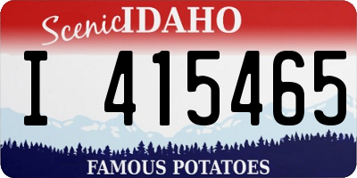 ID license plate I415465