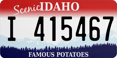 ID license plate I415467