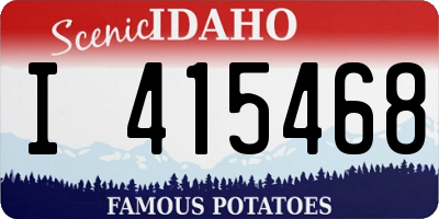 ID license plate I415468