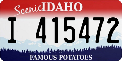 ID license plate I415472