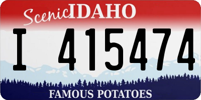 ID license plate I415474
