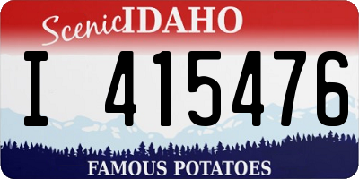 ID license plate I415476