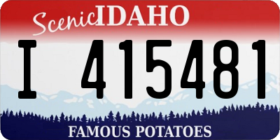 ID license plate I415481