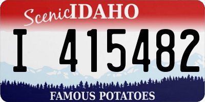 ID license plate I415482