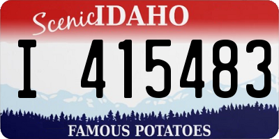 ID license plate I415483