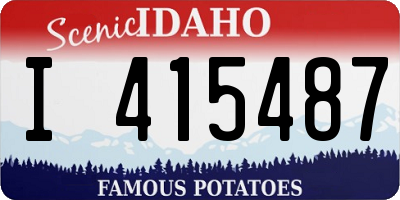 ID license plate I415487