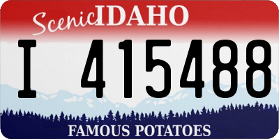 ID license plate I415488