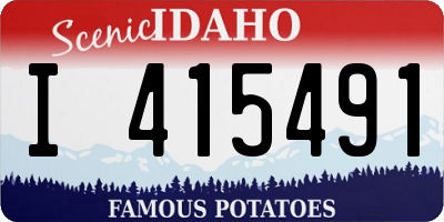 ID license plate I415491