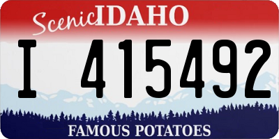 ID license plate I415492