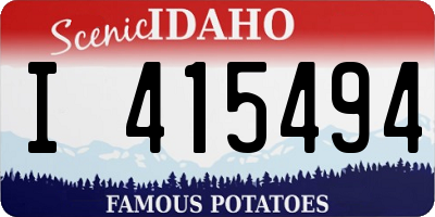ID license plate I415494