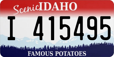 ID license plate I415495