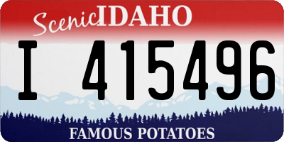 ID license plate I415496