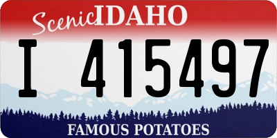 ID license plate I415497
