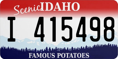 ID license plate I415498