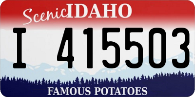 ID license plate I415503