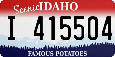 ID license plate I415504