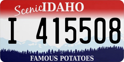 ID license plate I415508